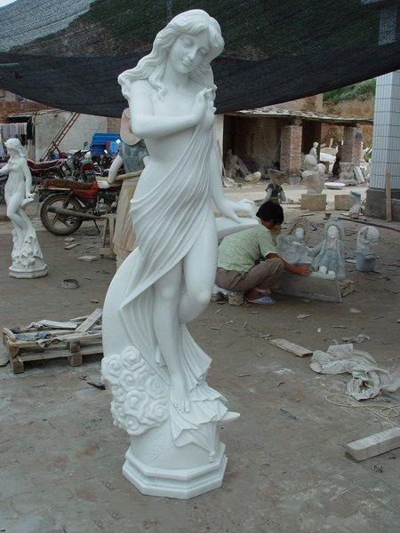 chinese stone sculpture garden human sculpture lady landscaping ston for square