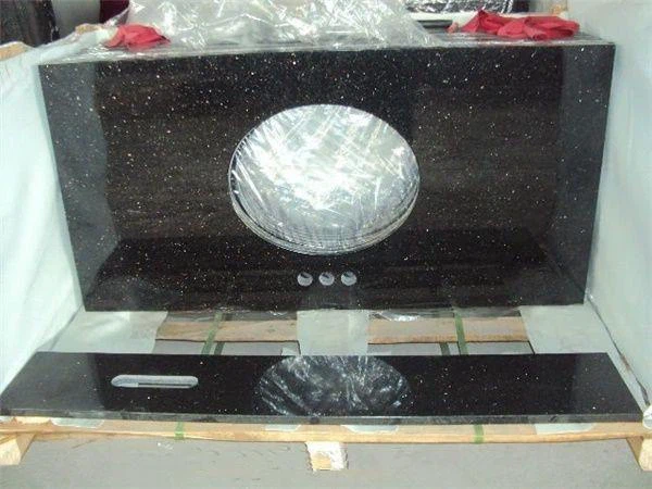 black galaxy granite kitchen countertop for vanity