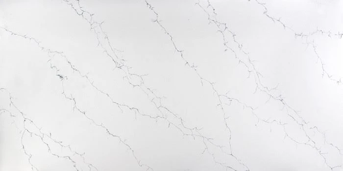 Venatino white quartz slab island