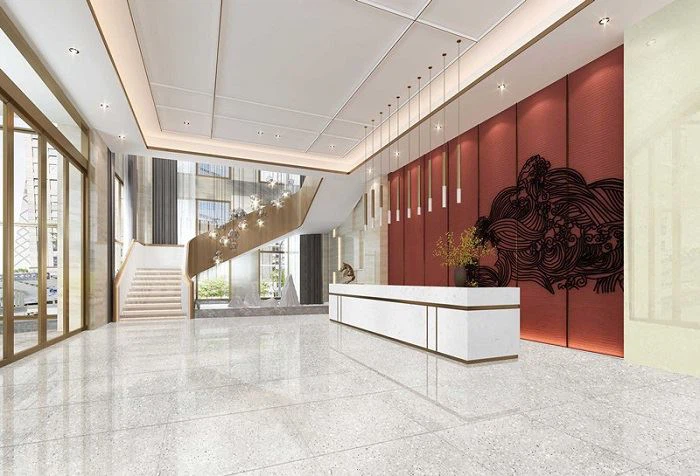 pearl white terrazzo slab for wall