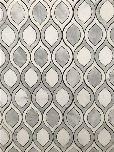 Mramorová mozaika rezaná vodným lúčom