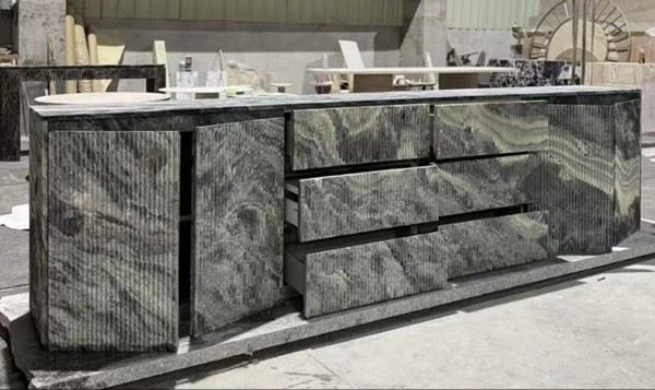 Green Fantastic Marble Cabinets