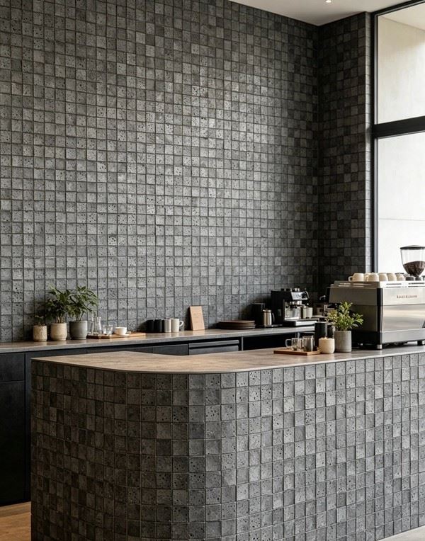 Lava Stone Mosaic Wall Tile