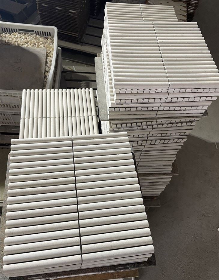 Limestone Pencil wall Mosaic