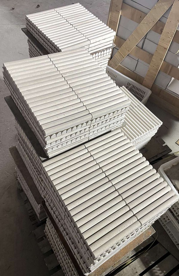Limestone Pencil wall Mosaic tiles Limestone Pencil wall Mosaic tiles