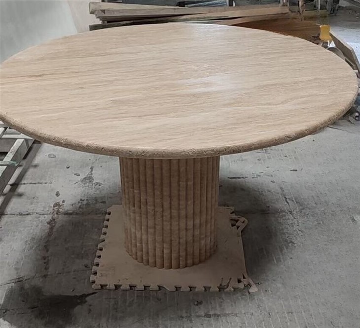Round Travertine Dining Tables