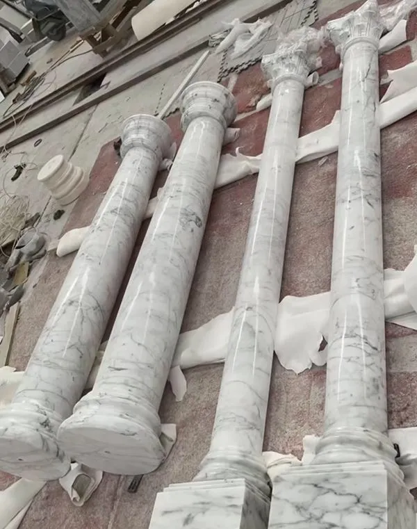 Mramorový stĺp Statuario Venato