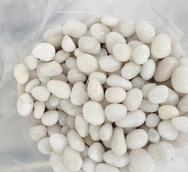 white pebbles for landscaping